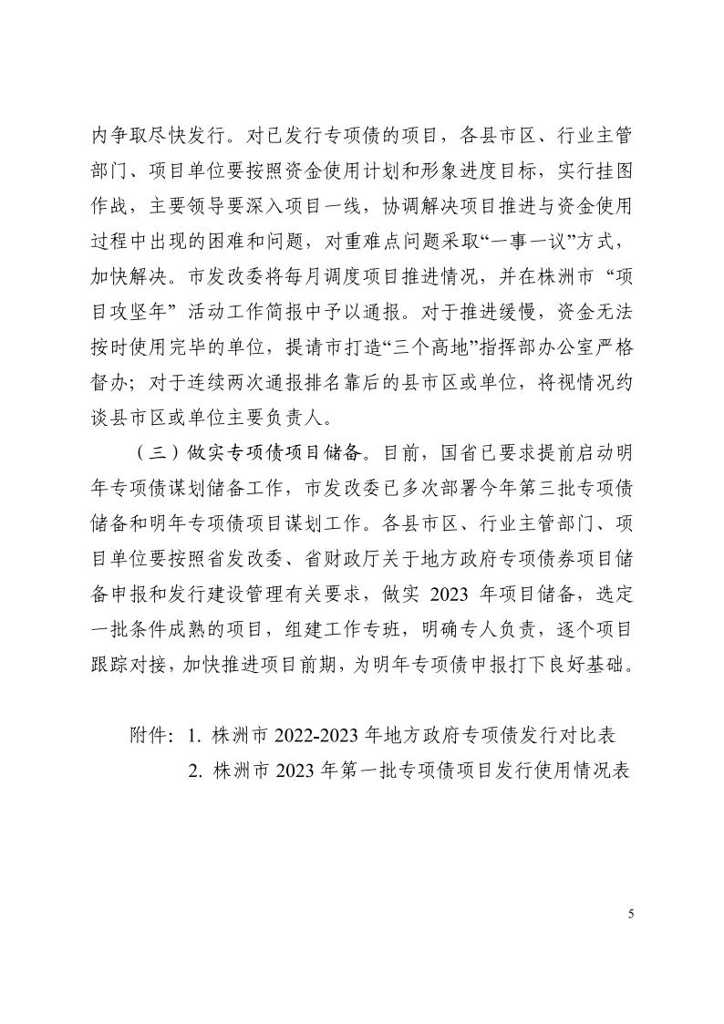 株洲市2023年地方政府专项债项目推进情形转达（第一期） - 行业关注 - 湖南万达项目治理有限公司【官网】